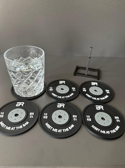 „Meet Me At The Bar“ Shaker-Untersetzer – Lustige Fitness-Untersetzer